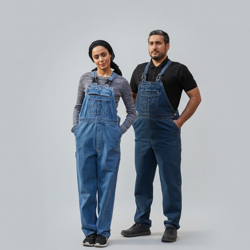 لباس کار دوبنده (بیلرسوت) جین تحسین استایل مدل آرتان